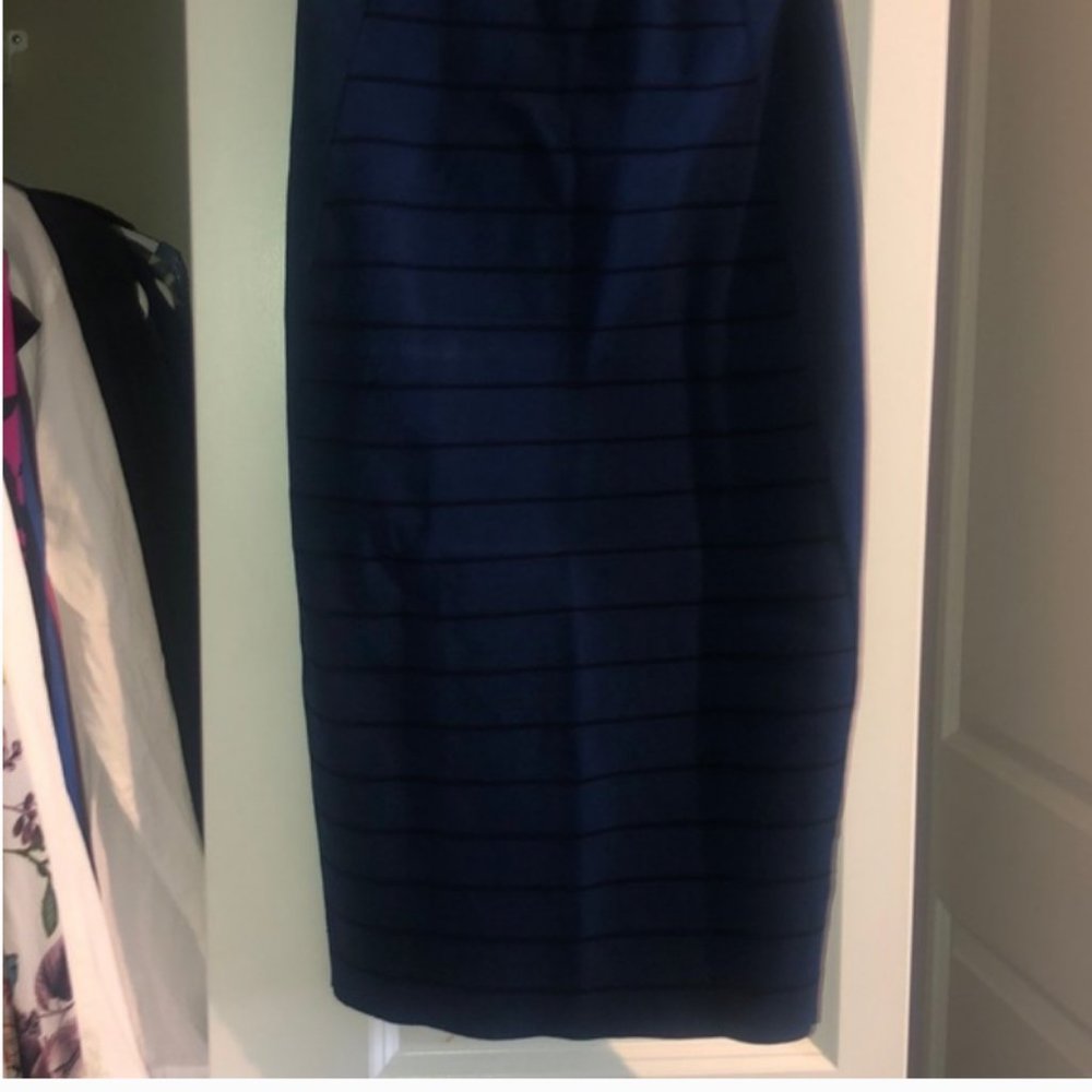 ted baker blue Sashaey Ottoman Knit Skirt 2 nwot - Picture 7 of 7
